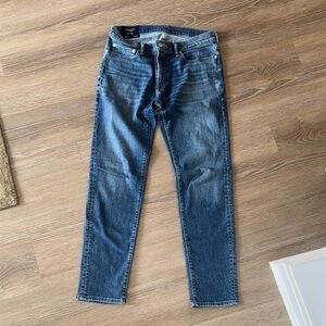 Abercrombie & Fitch Blue Slim Fit Jeans with Lived-In Look